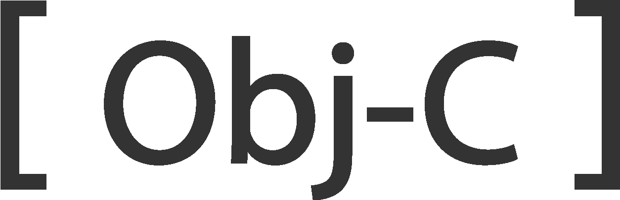 Image shows Objective-C logo