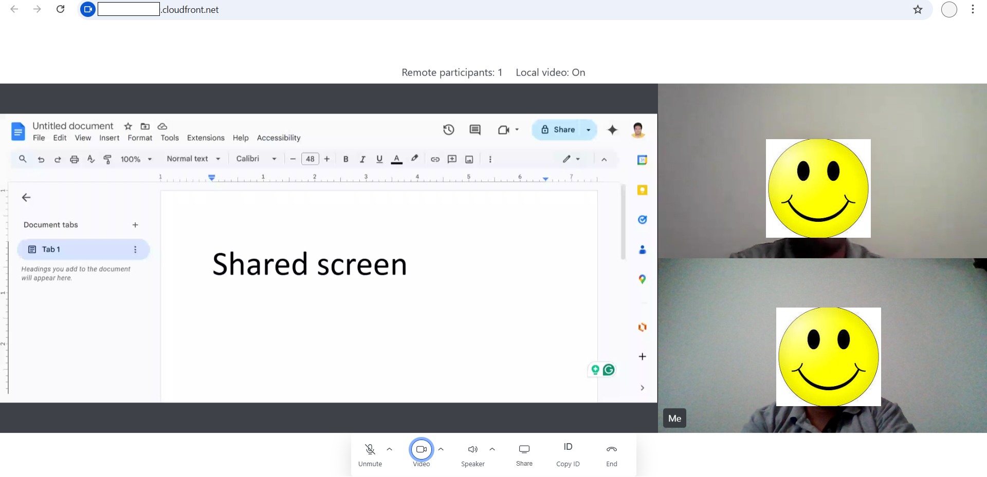 Screen sharing