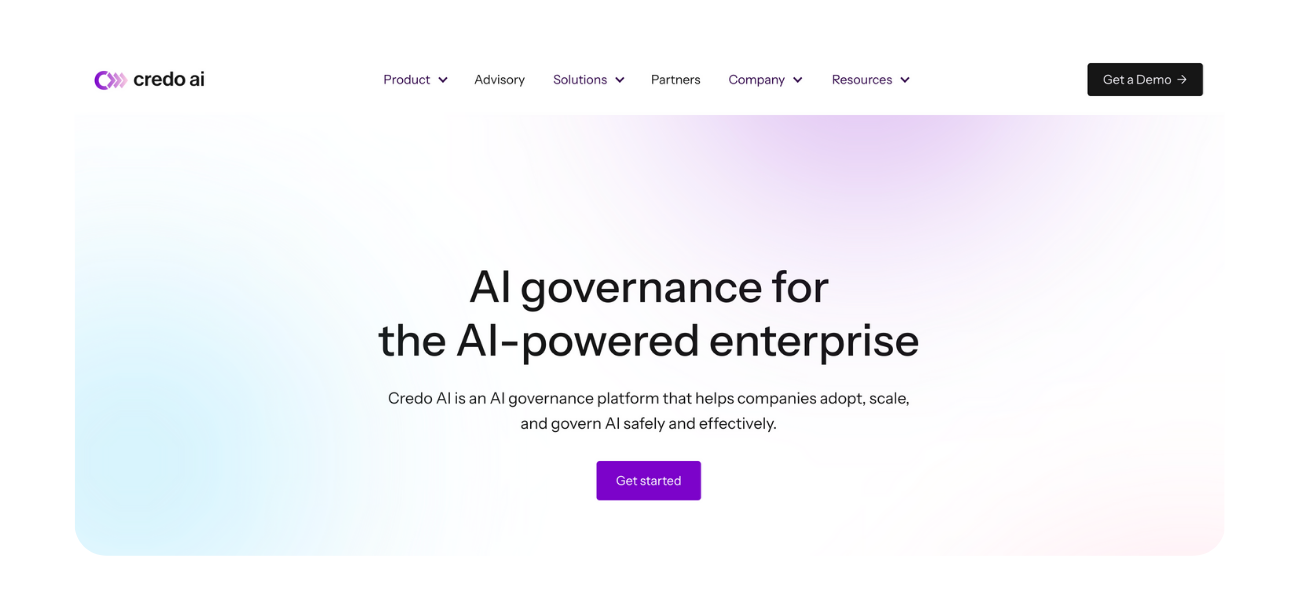 Credo AI landing page