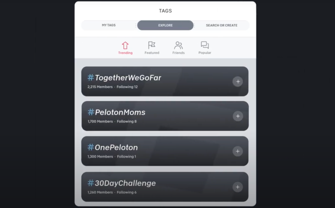 Using Tags on Peloton