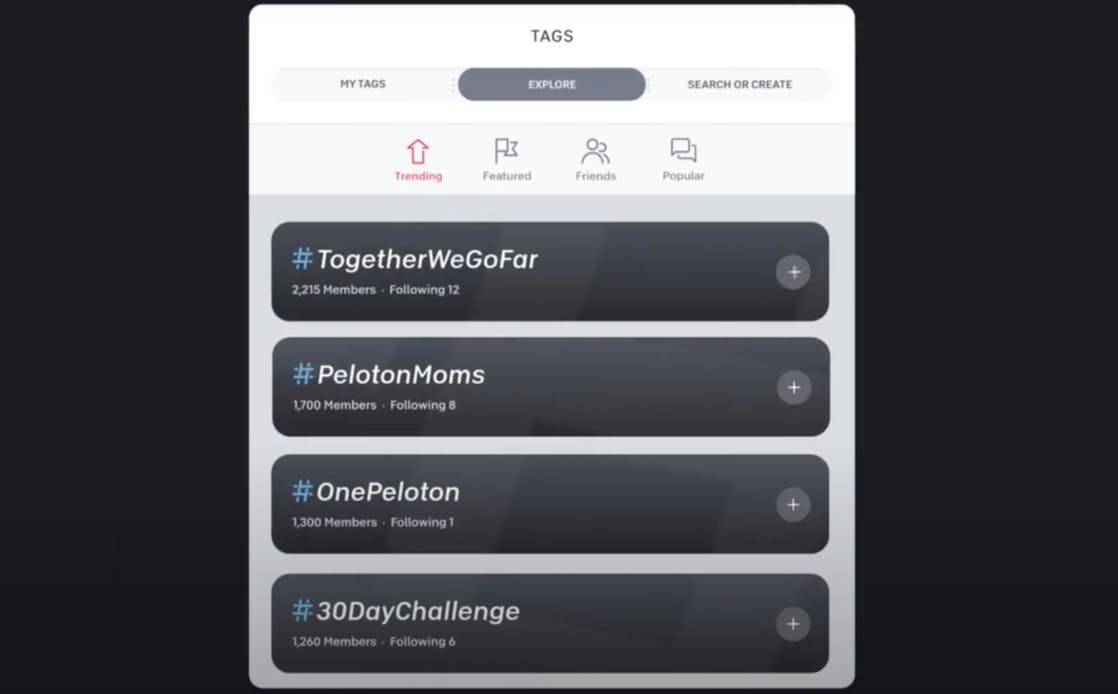 Using Tags on Peloton