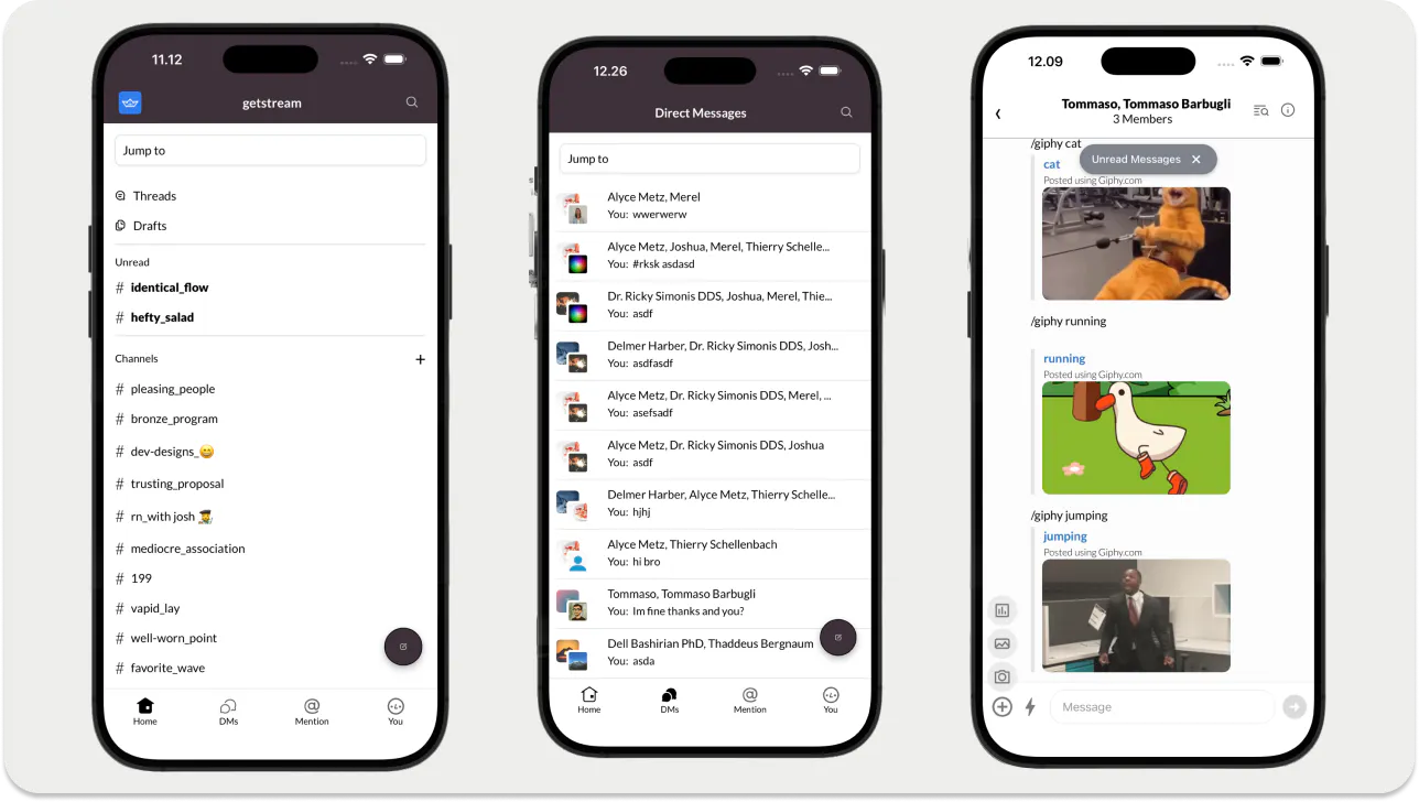 Slack clone UIs