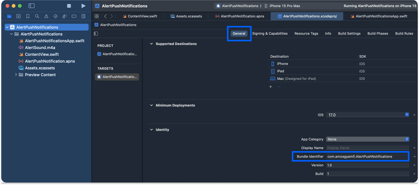 Bundle identifier