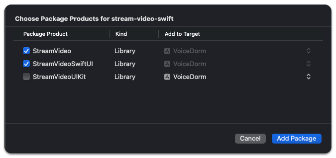 Stream Video iOS SDK installation