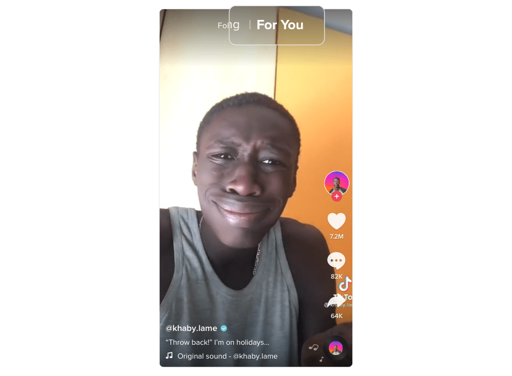 Visual of TikTok's content ranking process where the most relevant video appears first