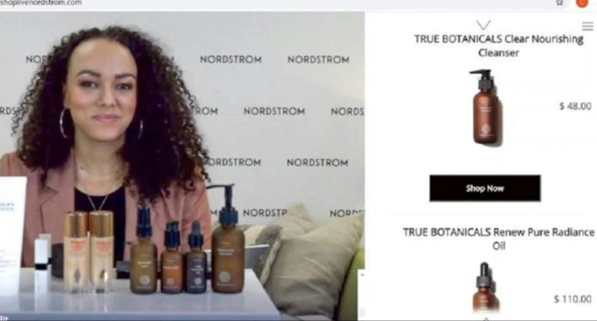 Example of livestream commerce via partnership