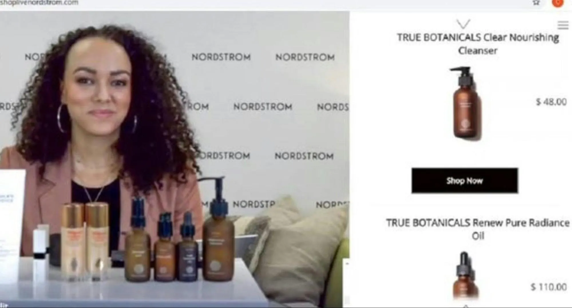 Example of livestream commerce via partnership