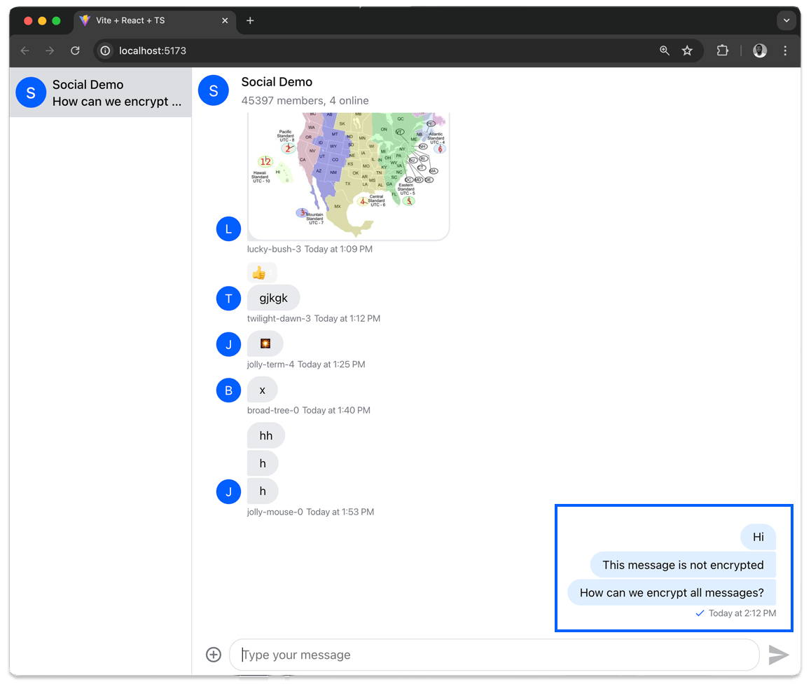 Unencrypted Chat