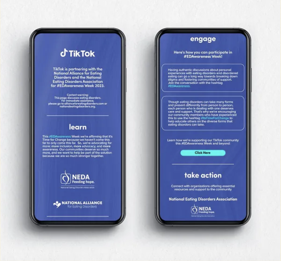 TikTok's initiative to moderate eating disorder content