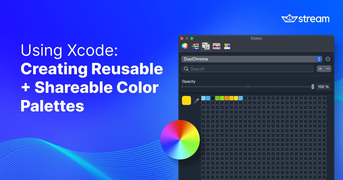 Xcode reusable color palettes