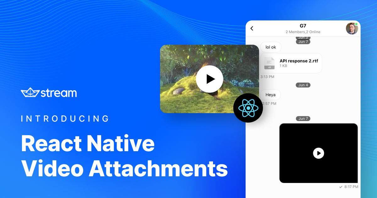 React Native Video Attachments