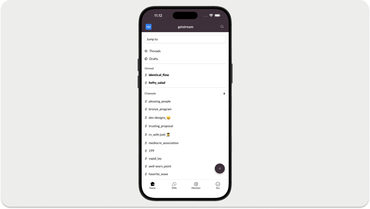 Channel list