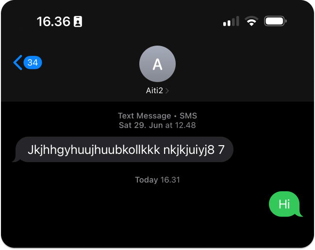 SMS in iMessage