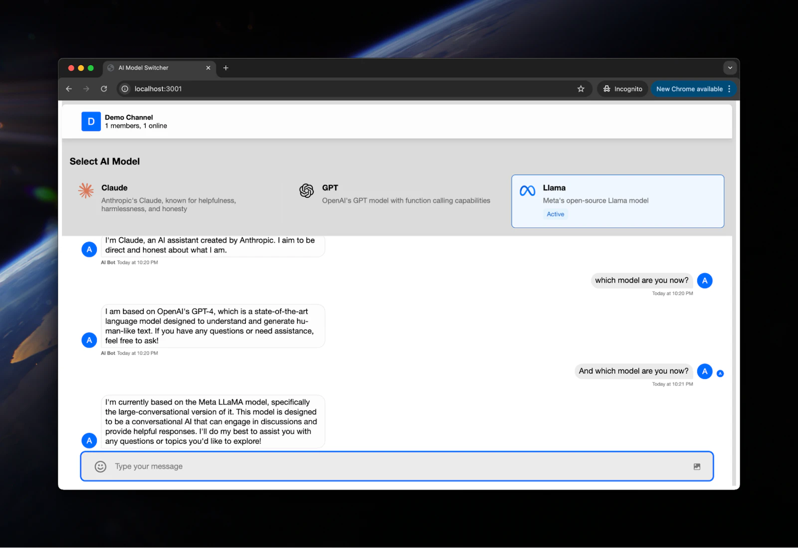 Build a Multi-Model AI Chat App with Stream: Switch Between LLMs in ...