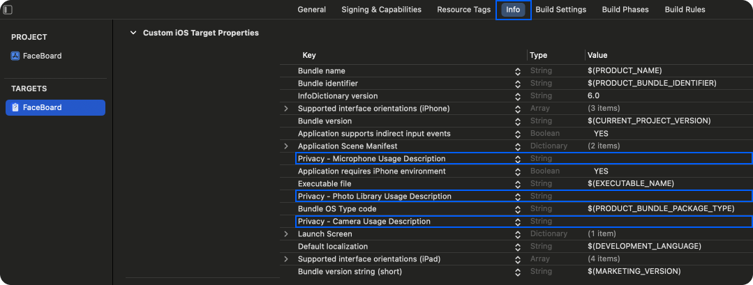 Privacy configuration