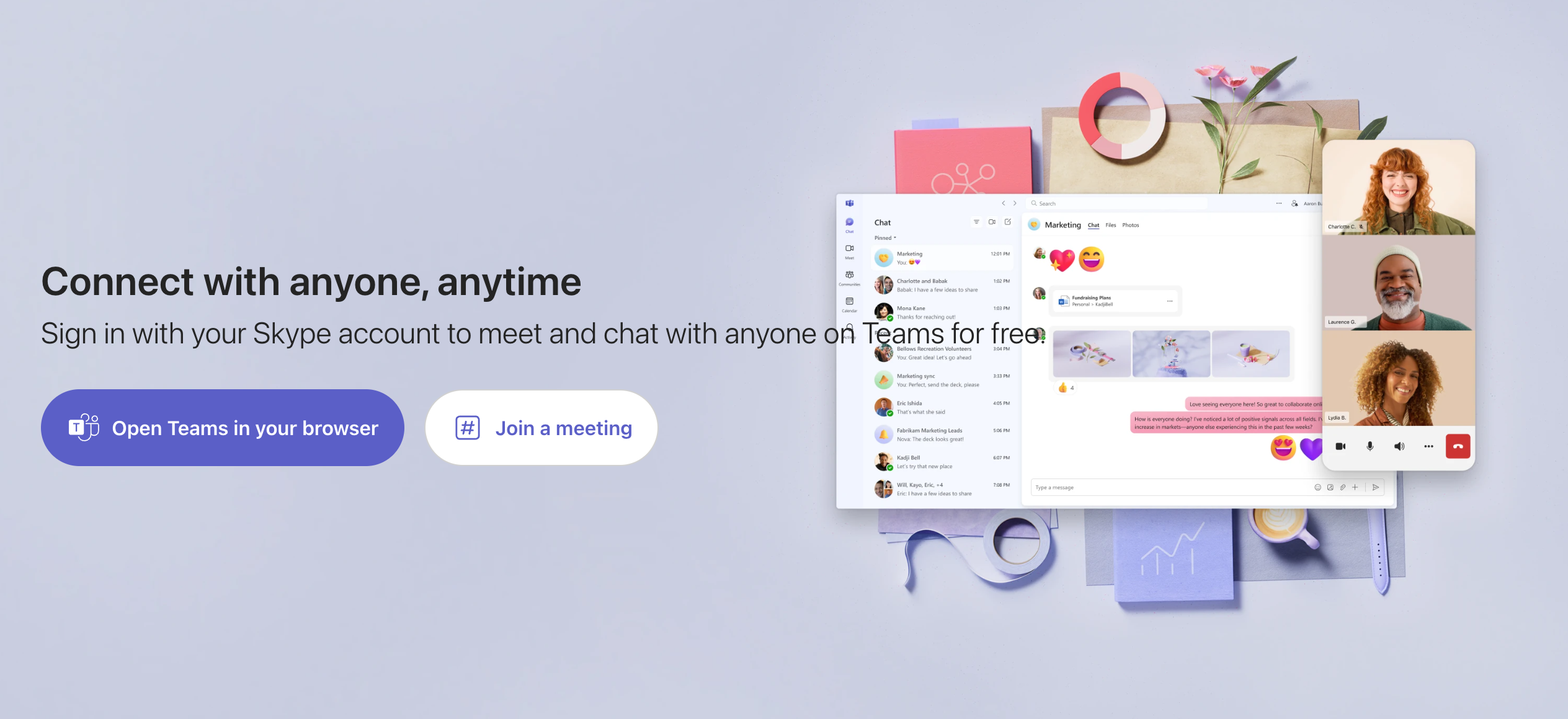 Skype landing page