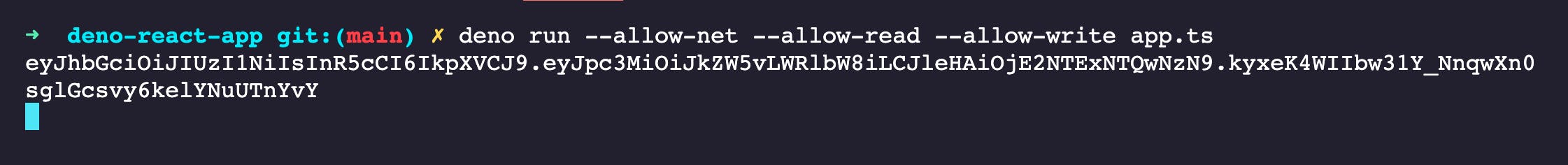 JWT token logged to console