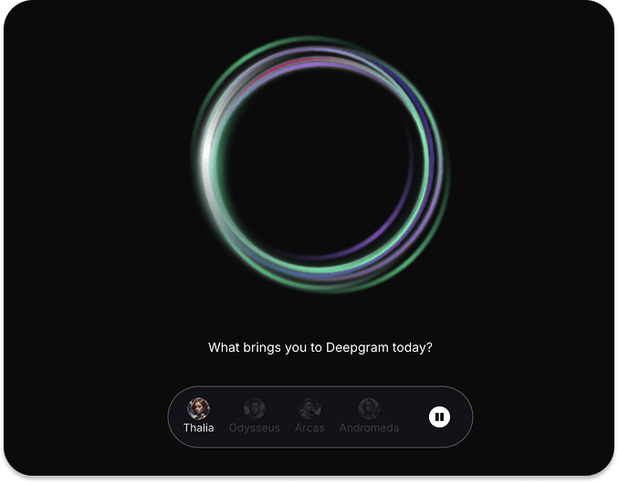 Deepgram voice agent UI