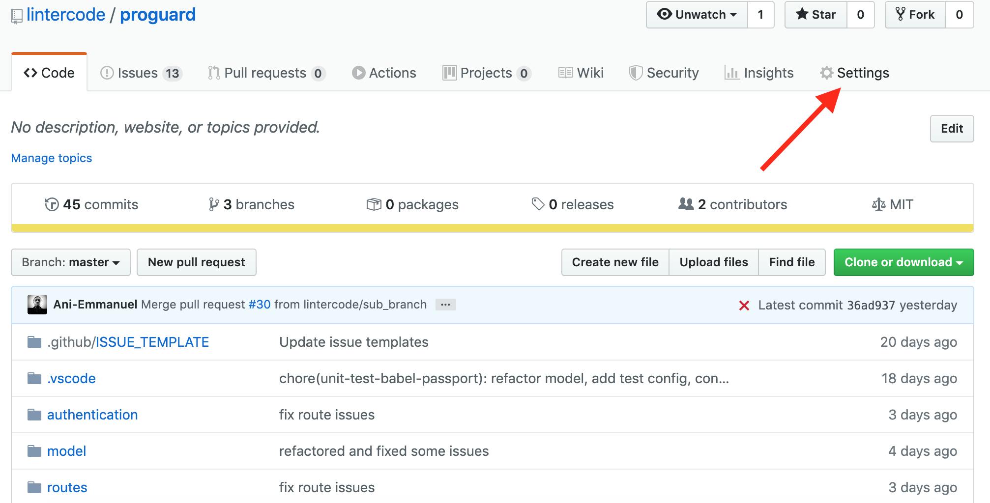 GitHub - Settings