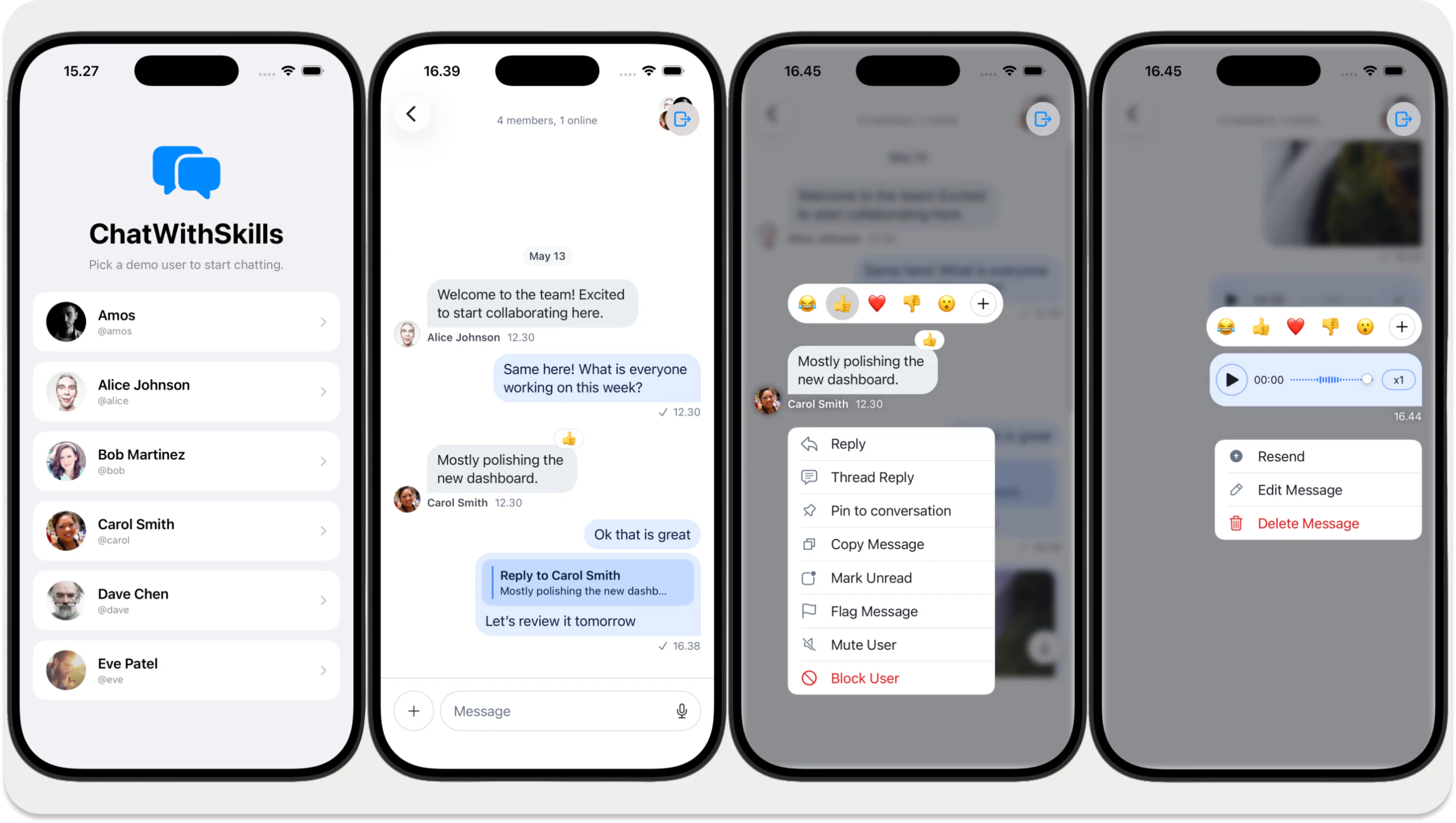 Stream-Powered iOS Chat Messaging With Agent Skills
