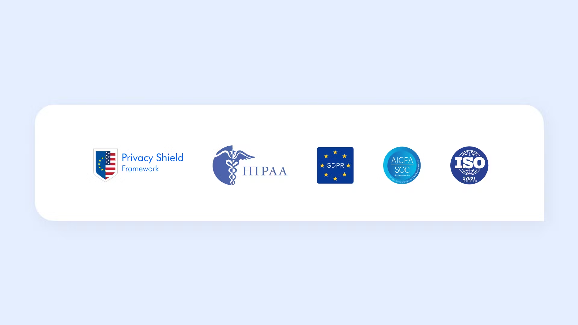 Compliance logos for app regulations