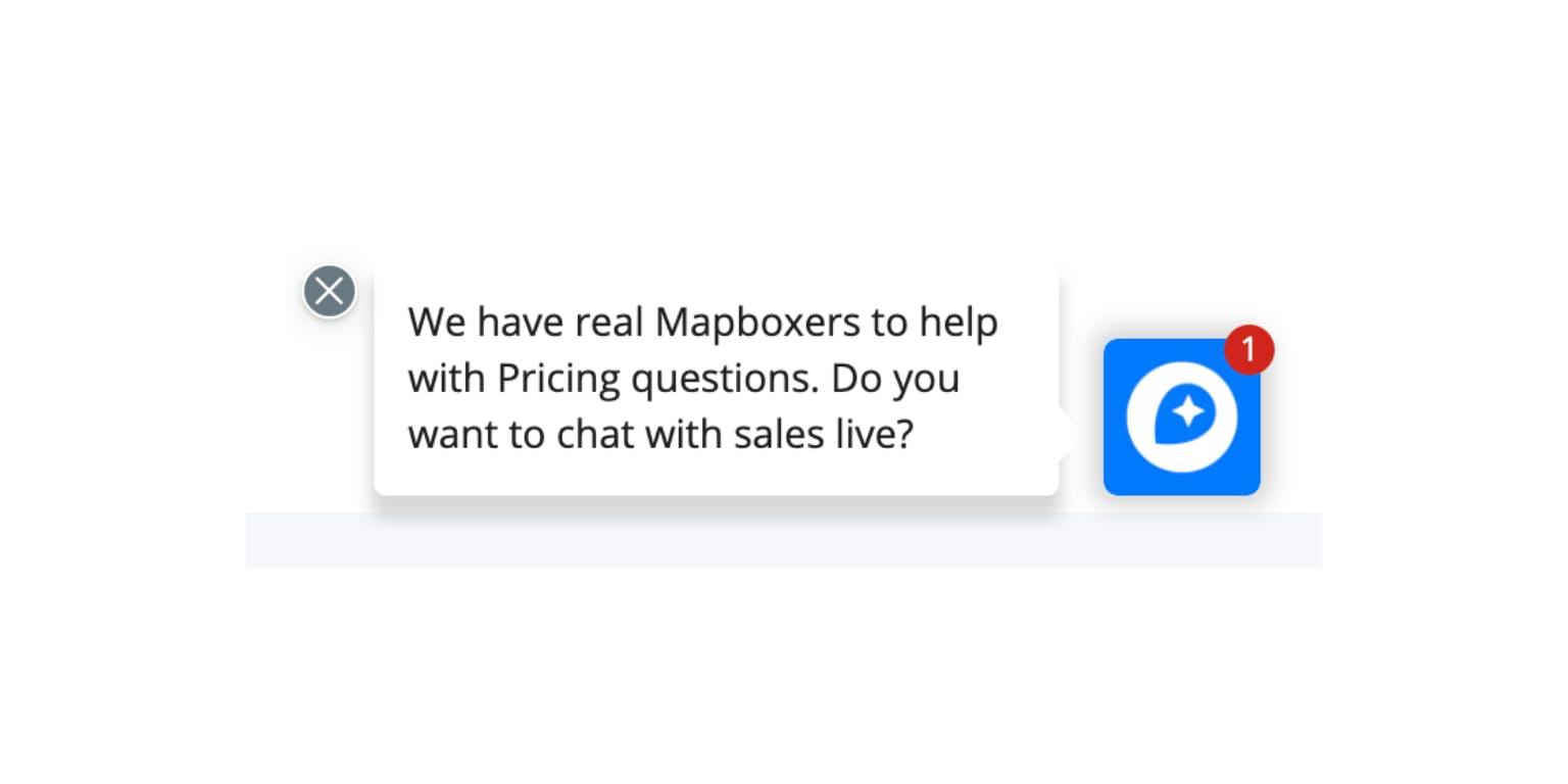 Mapbox Proactive Live Chat Example