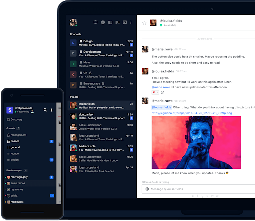 Example of Rocket Chat's open source solution