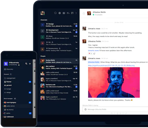 Example of Rocket Chat's open source solution
