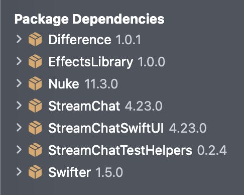 Package dependencies