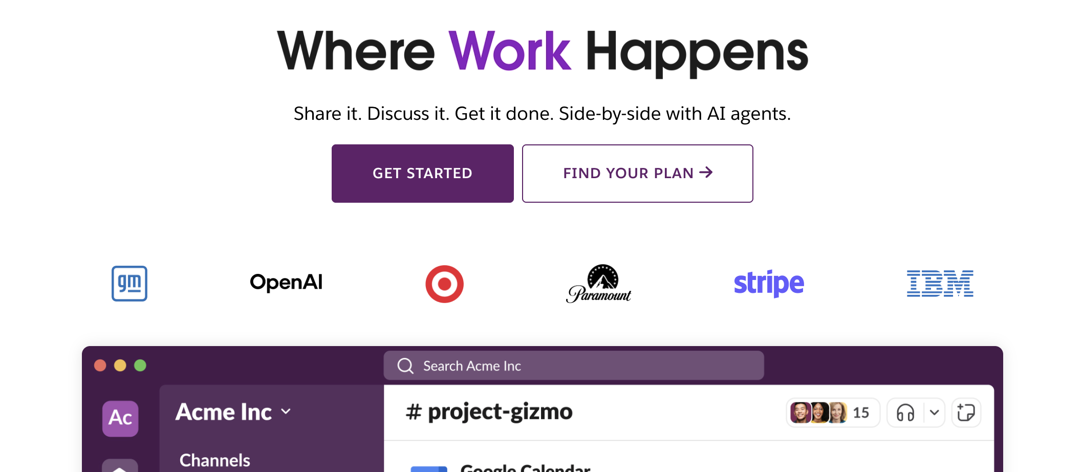 Slack Huddles landing page