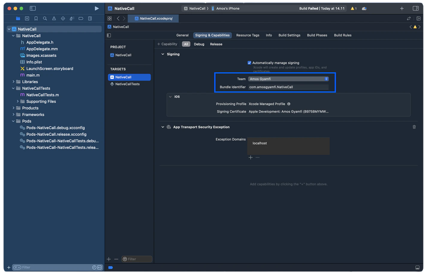 Bundle identifier