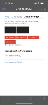 WebRTC media recorder