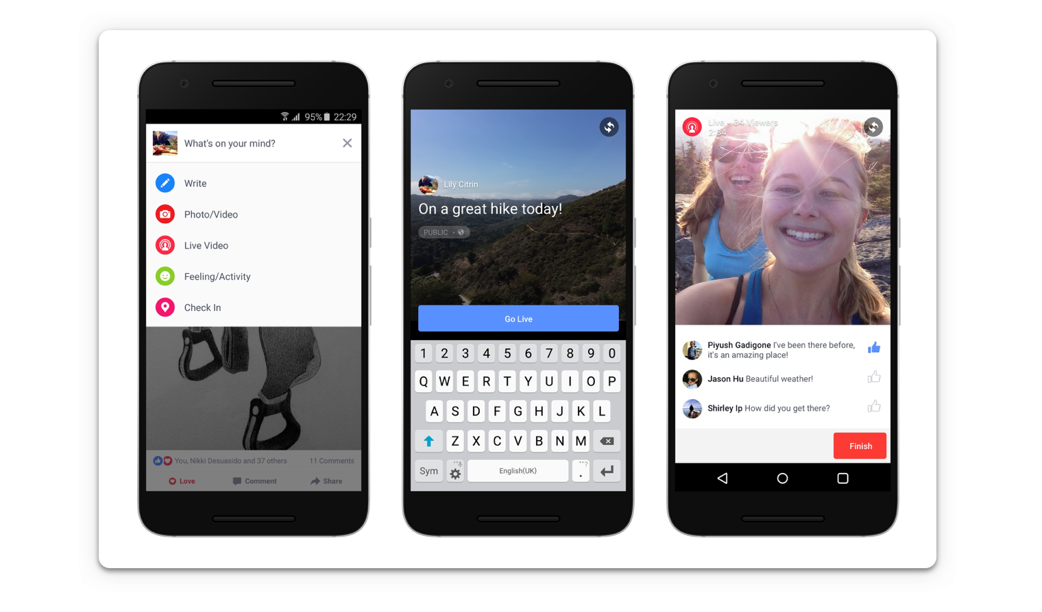 Facebook livestream chat on mobile devices