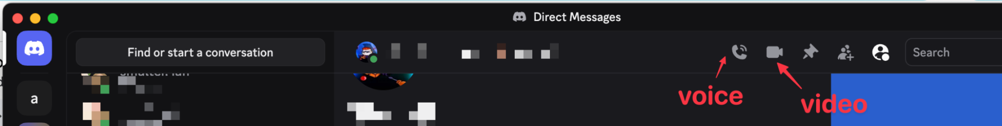 In-app voice and video calling in Discord