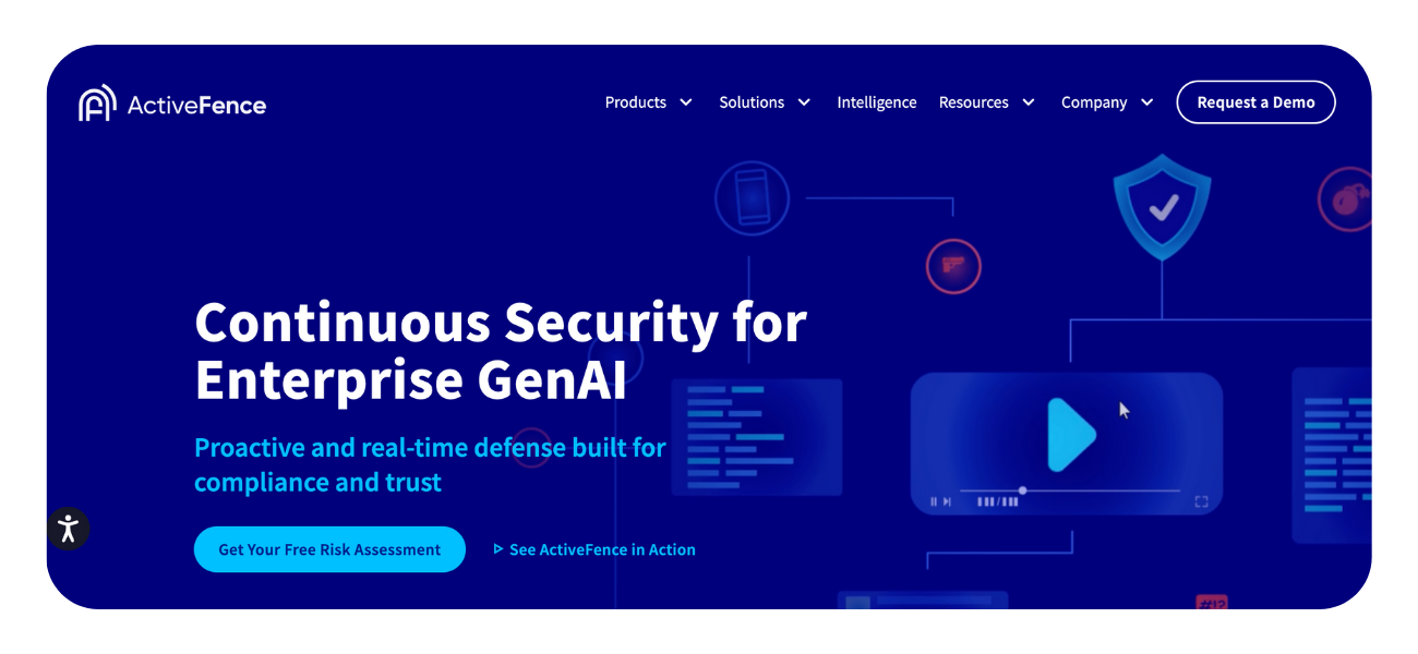 ActiveFence moderation landing page
