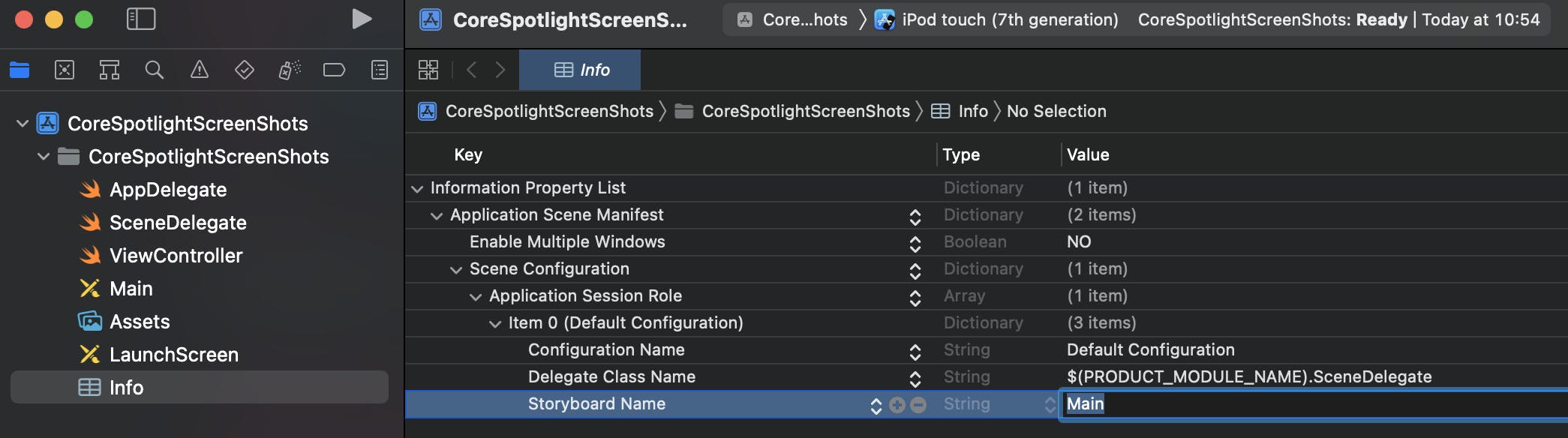 Delete Storyboard Name