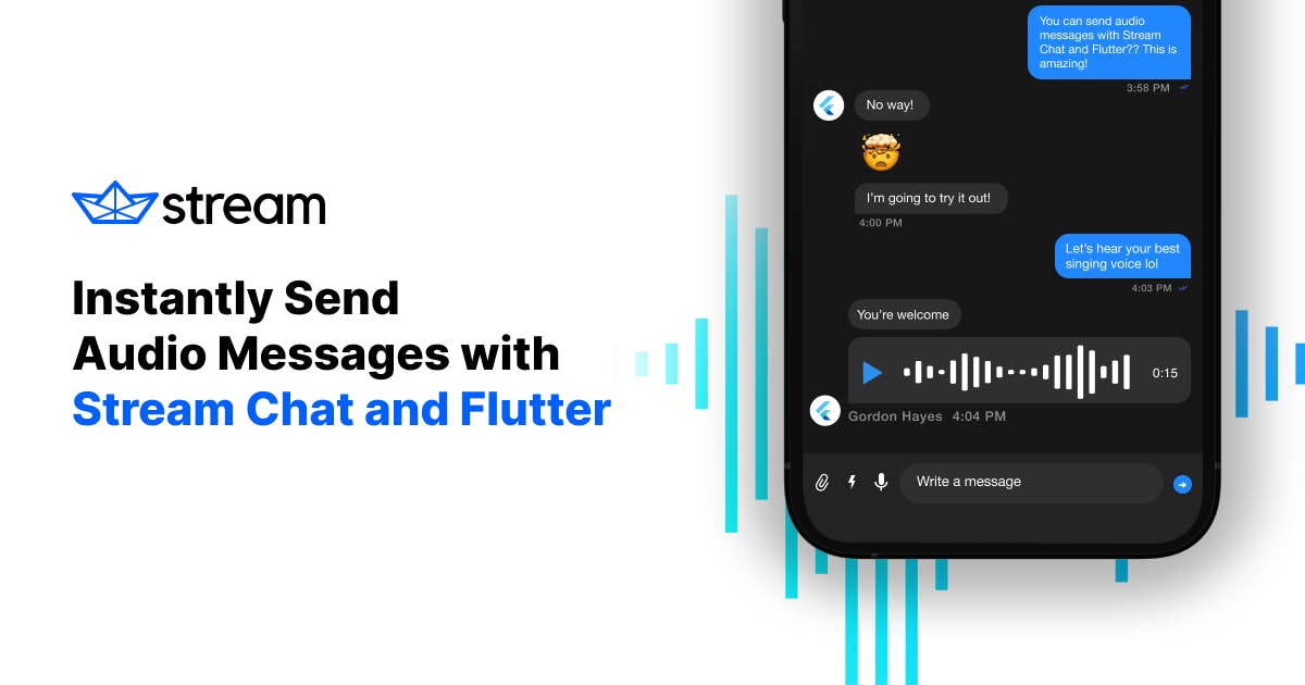 Sending audio messages with Stream Chat and Flutter