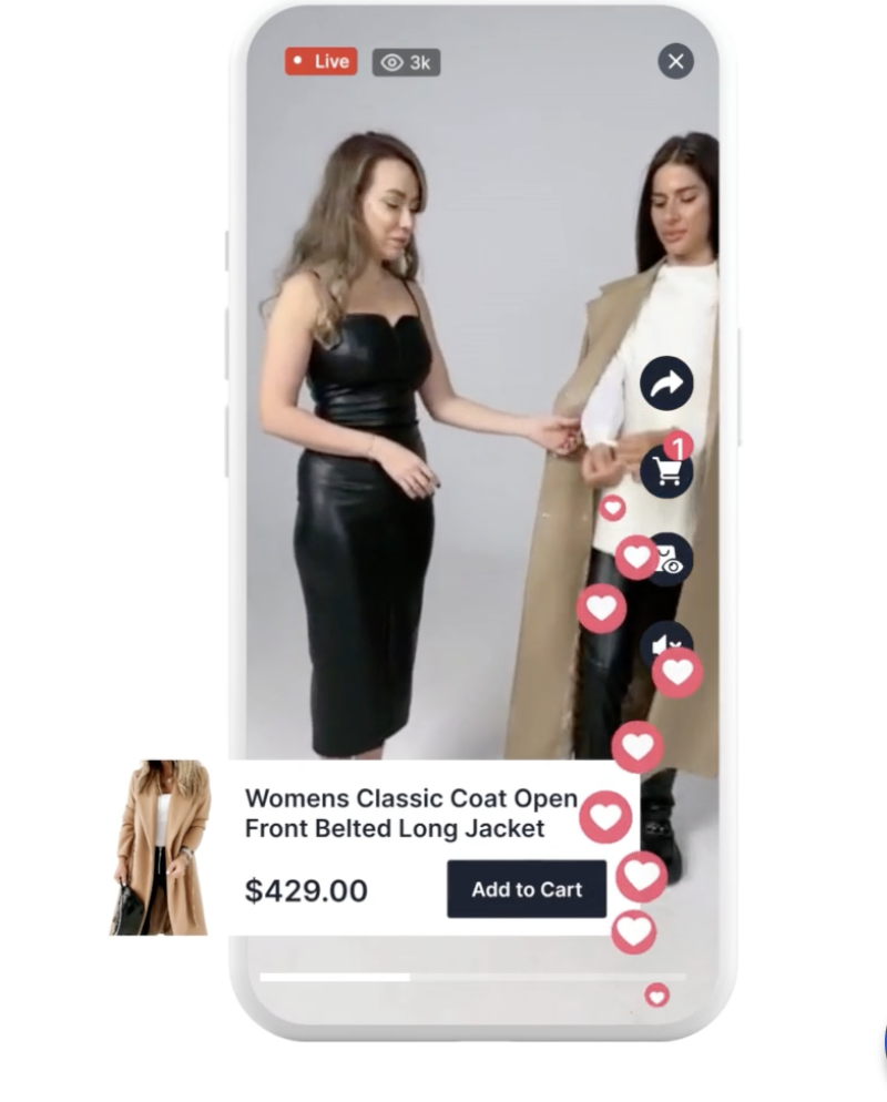 A Channelize live shopping stream