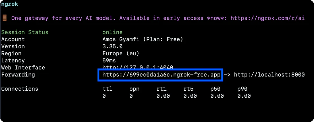 NGROK URL