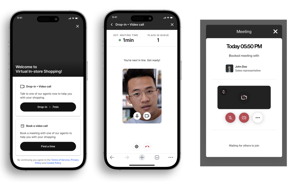 A Bambuser live video one-to-one shopping session