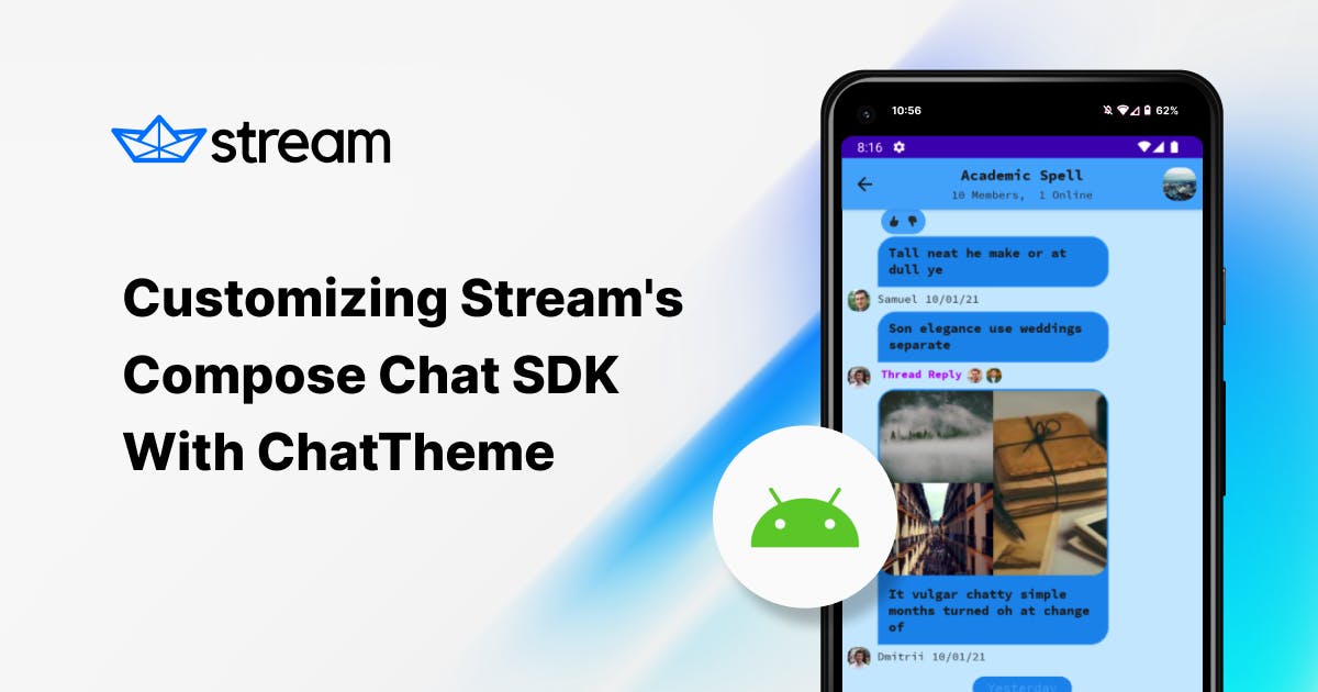 Customizing ChatTheme in Compose Chat SDK