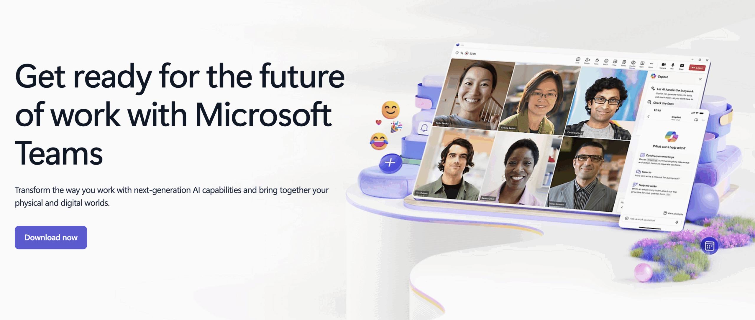 Microsoft Teams landing page