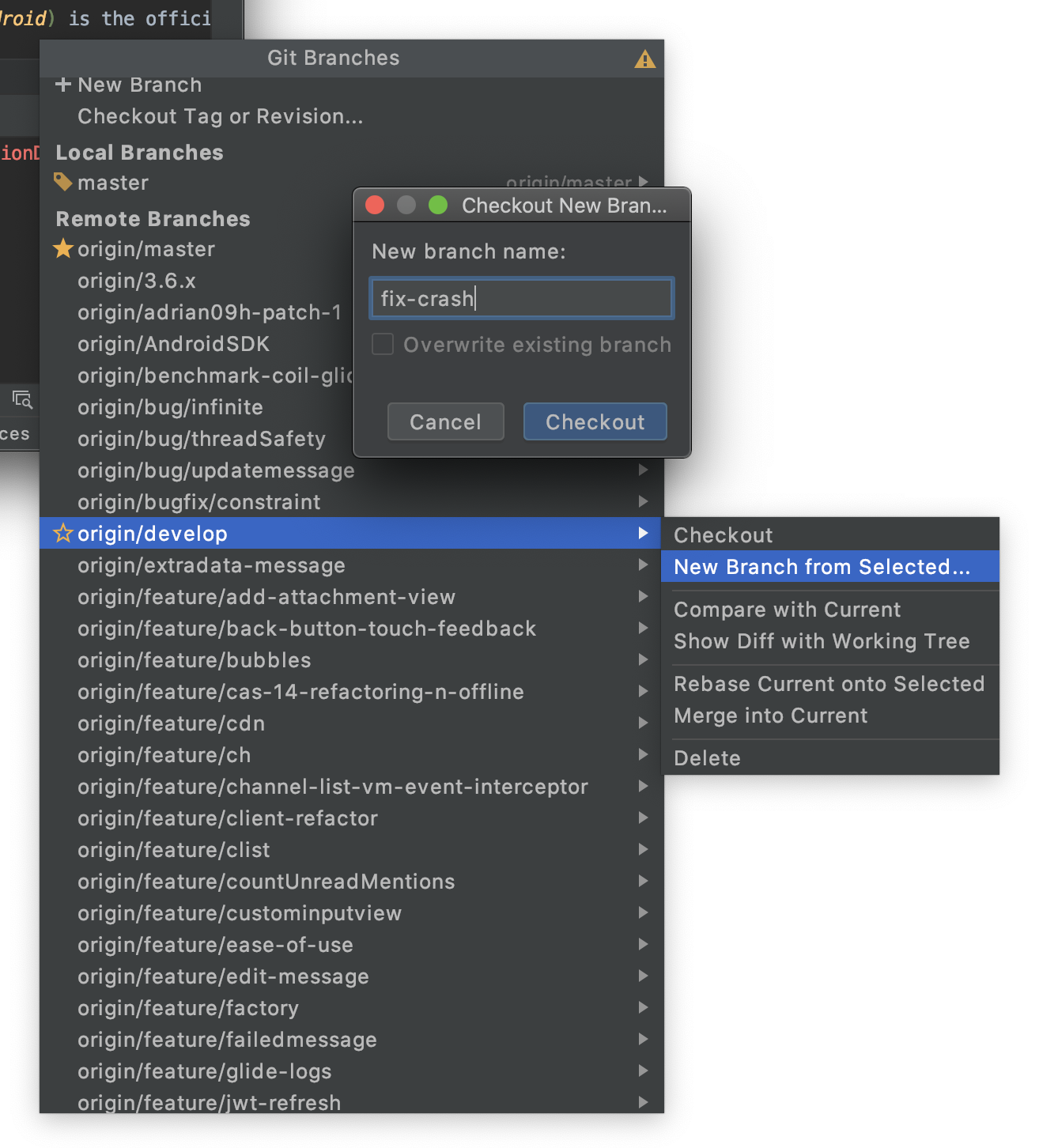how to push project to github android studio