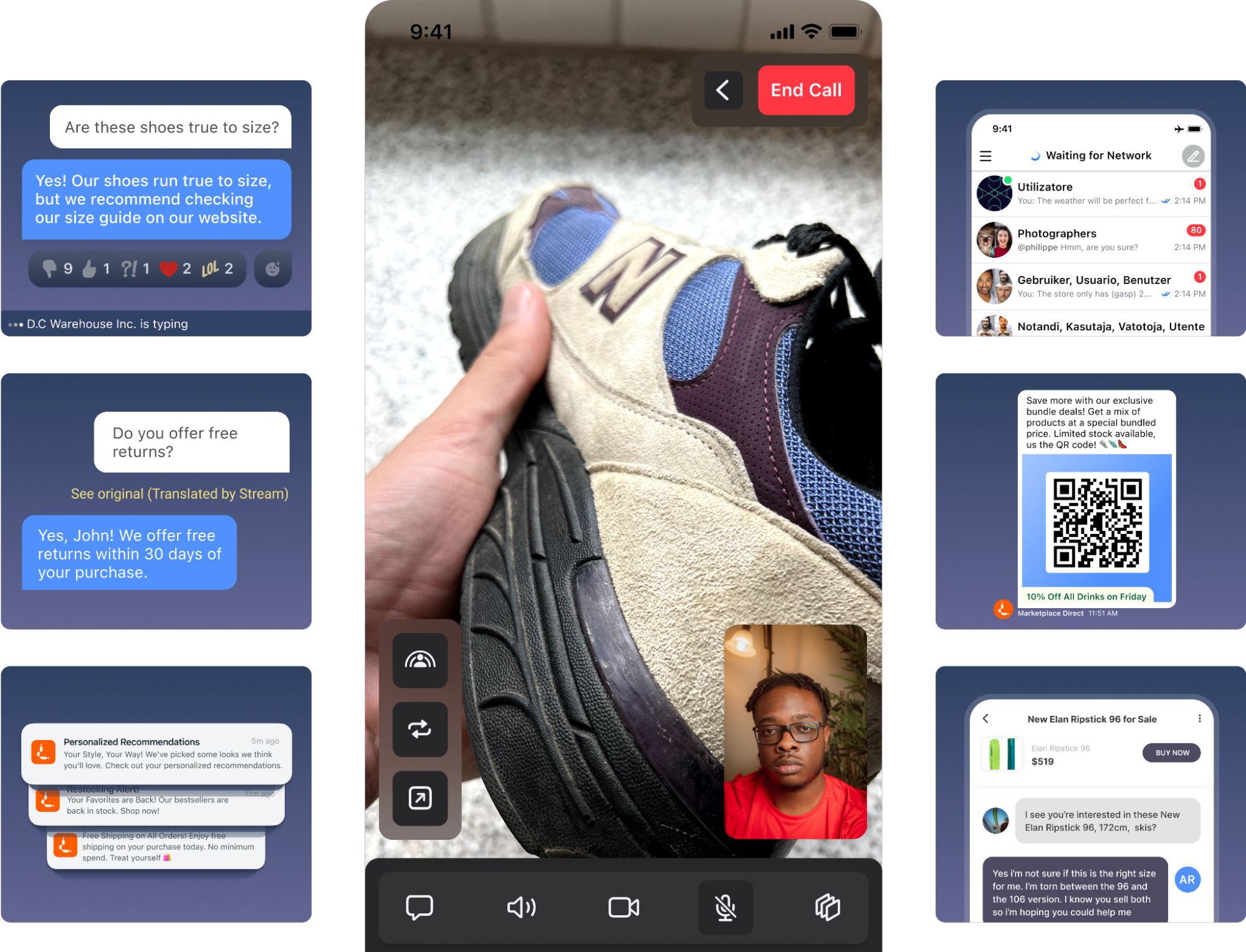 Examples of a marketplace app for shoes