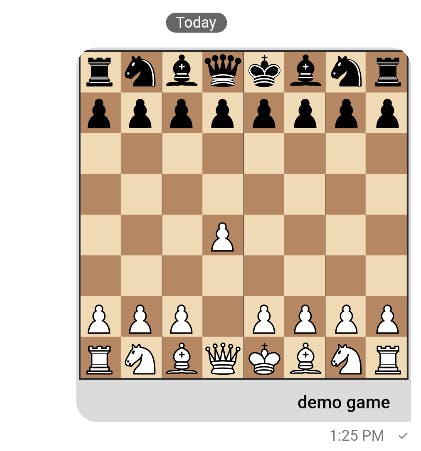 Chess message attachment