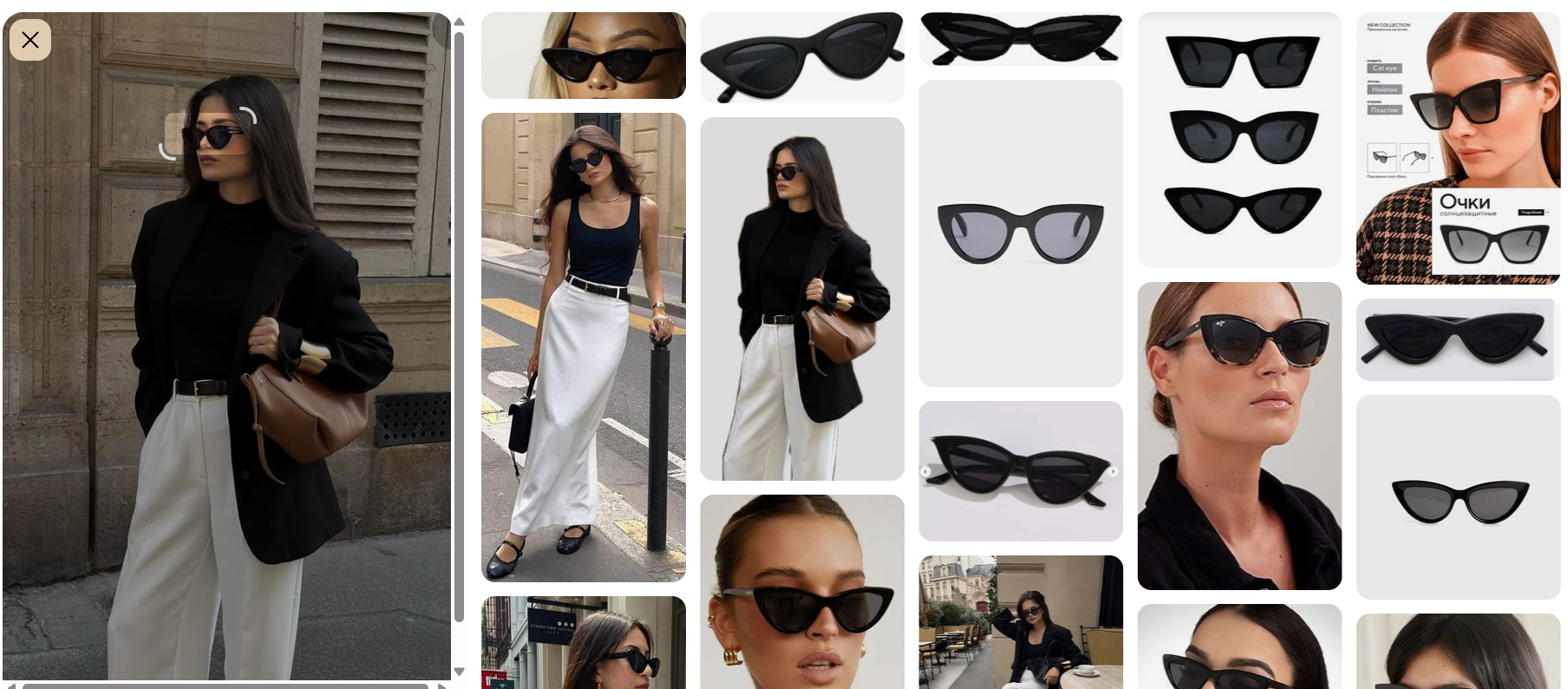 User finds multiple product results through visual search on Pinterest