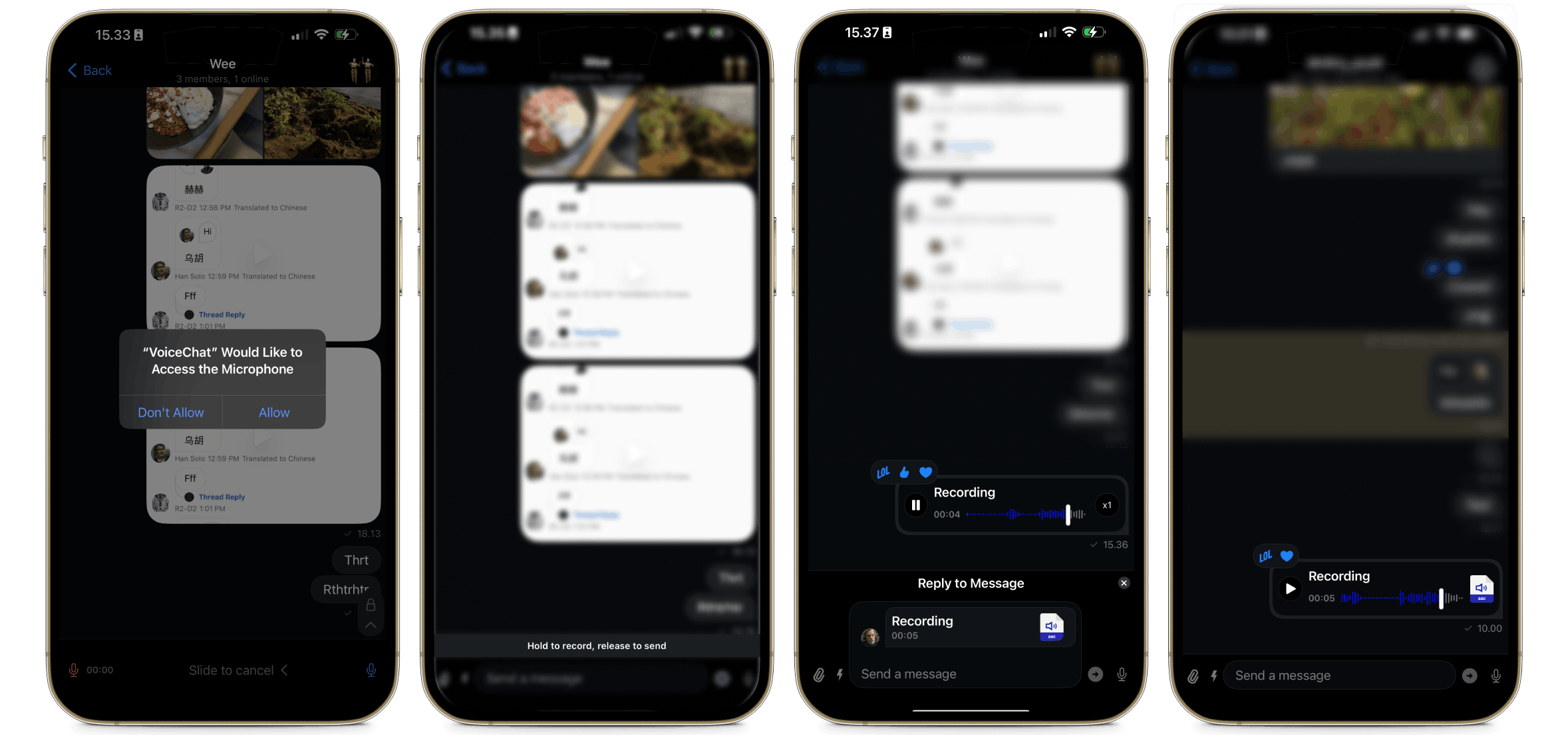 Voice messaging UIs