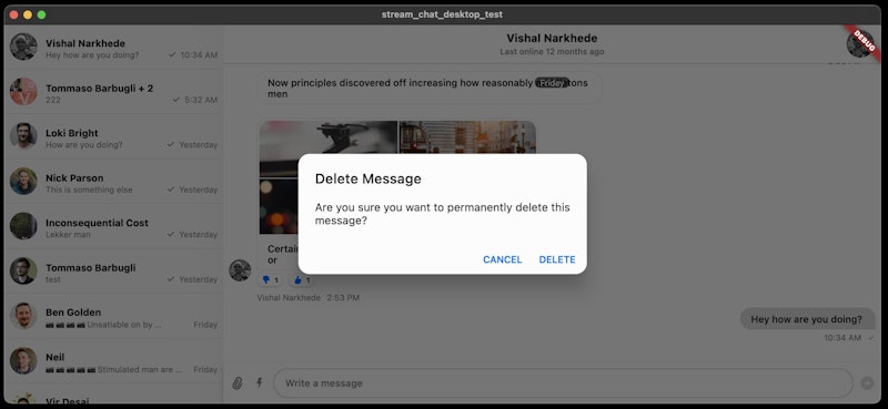 Stream Chat Message Stream Chat Flutter v5: Announcing Desktop and Web Support