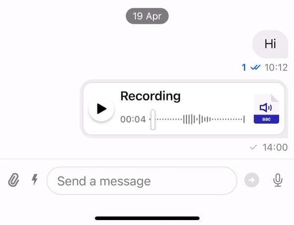 Recorded voice message.