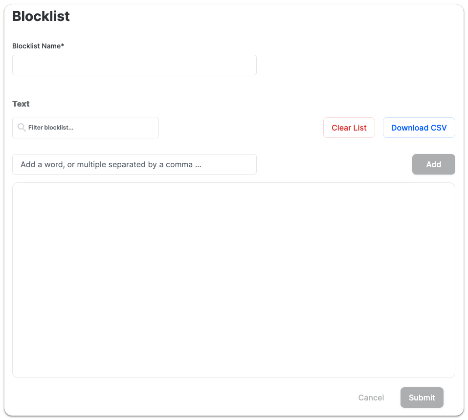 Add a blocklist in AutoMod